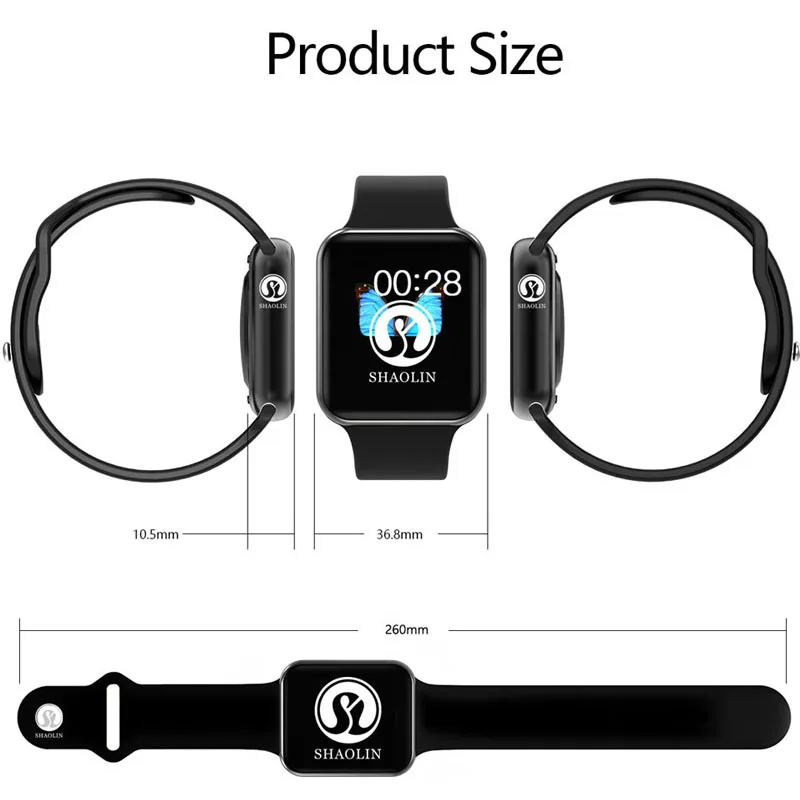 Bluetooth ceas inteligent bărbați smartwatch caz pentru iphone samsung xiaomi ceas inteligent android Series4 apple watch 4 (Butonul Rosu)