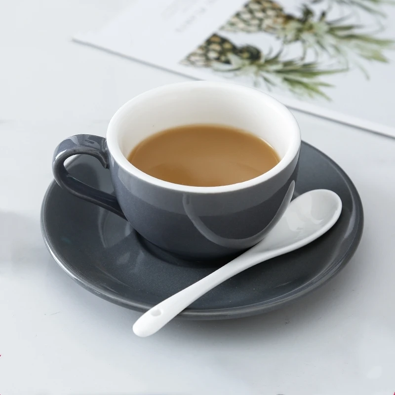 150ml de înaltă calitate ceramice cești de cafea ceasca de Cafea set Simplu stil European Cappuccino flori cesti cafea cu Lapte