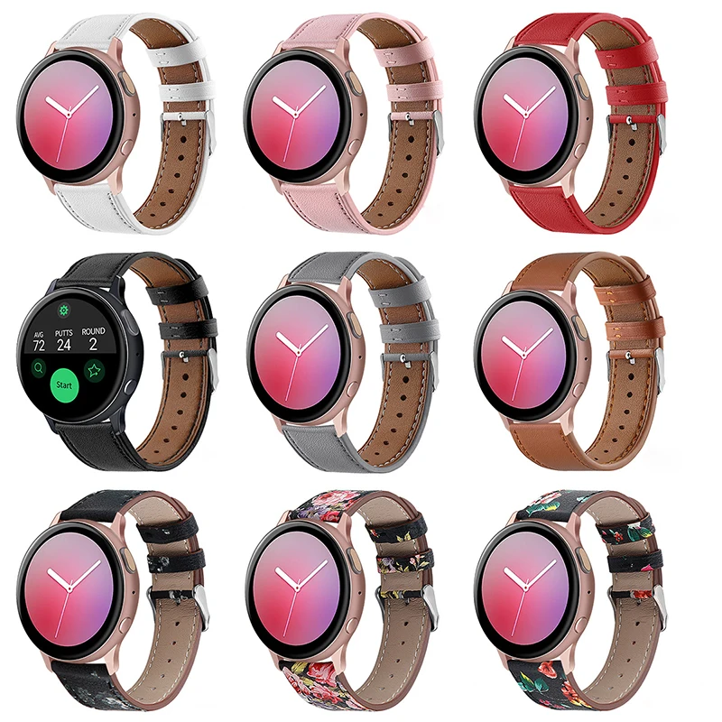 FII 20mm din piele watchband Pentru Samsung Galaxy Watch 42MM Active 2 S2 curea de Ceas Eliberare Rapidă accesorii ceas