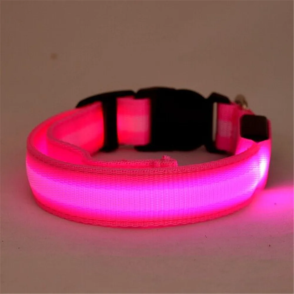 LED-uri de animale de Companie Câine Guler Honden Halsband Alimentat de la Baterie sau USB Reîncărcabilă Lesa Câine Luminou Fluorescente Guler Perro Intermitent A02