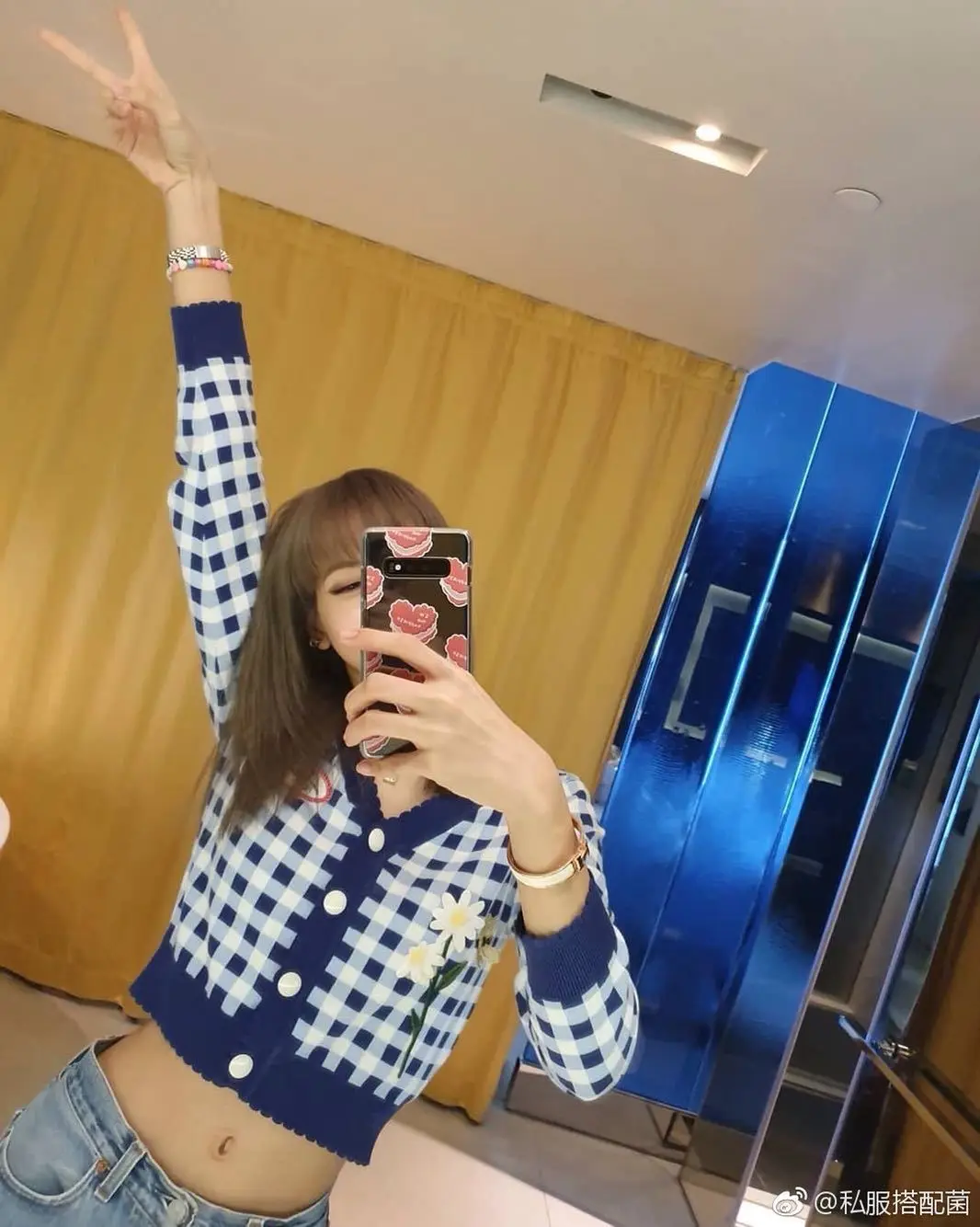 Kpop-coreean Celebritate de Moda Streetwear Carouri Albastre Cardigan V-neck Pulover Femei Scurt Retro Casual Single-breasted Pulovere