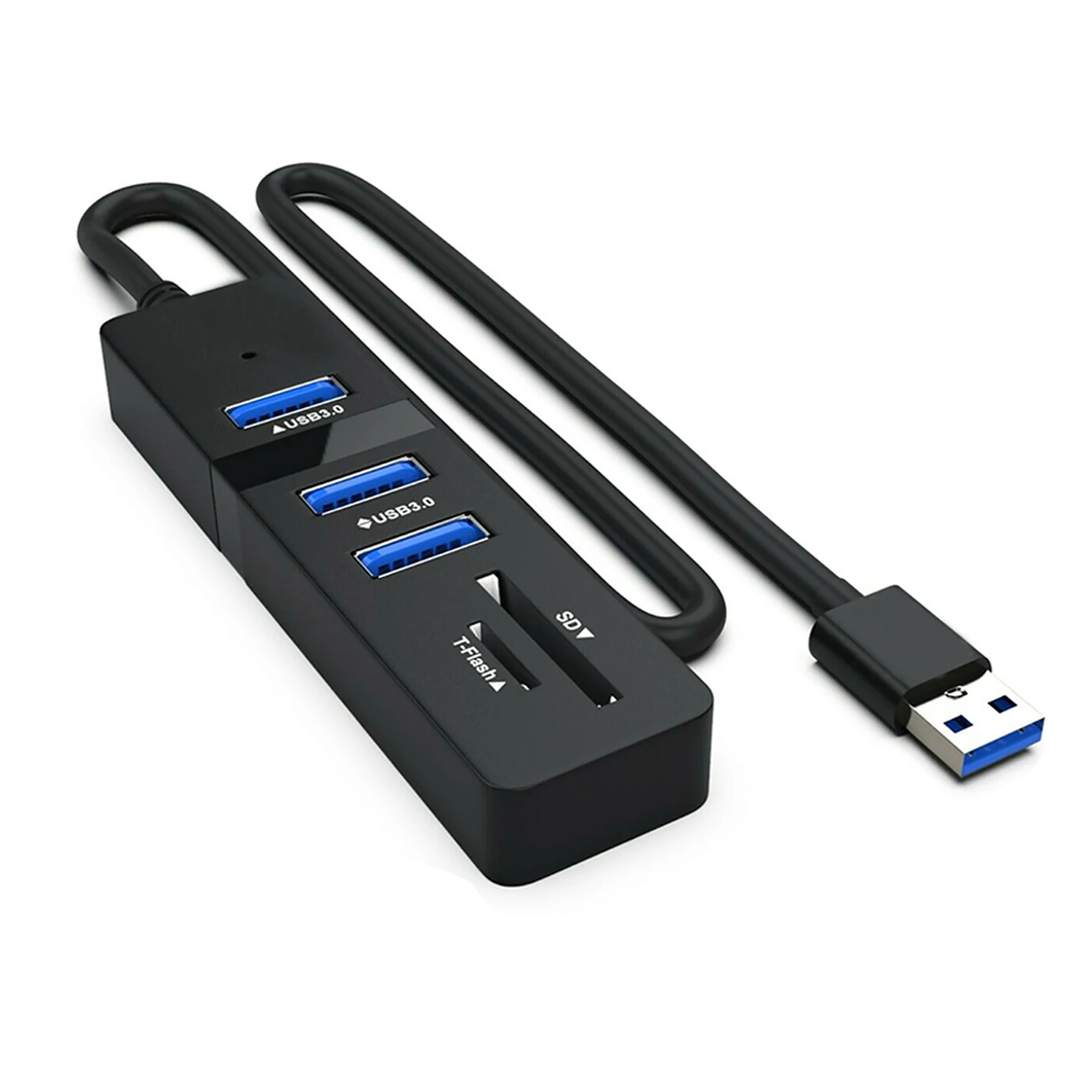 Laptop Desktop Încărcător de Mare Viteză Rapidă USB3.0 Hub PC-ul de Sincronizare a Datelor Indicatorul luminos de 5Gbps Plug and Play SD TF Card Reader 3-port