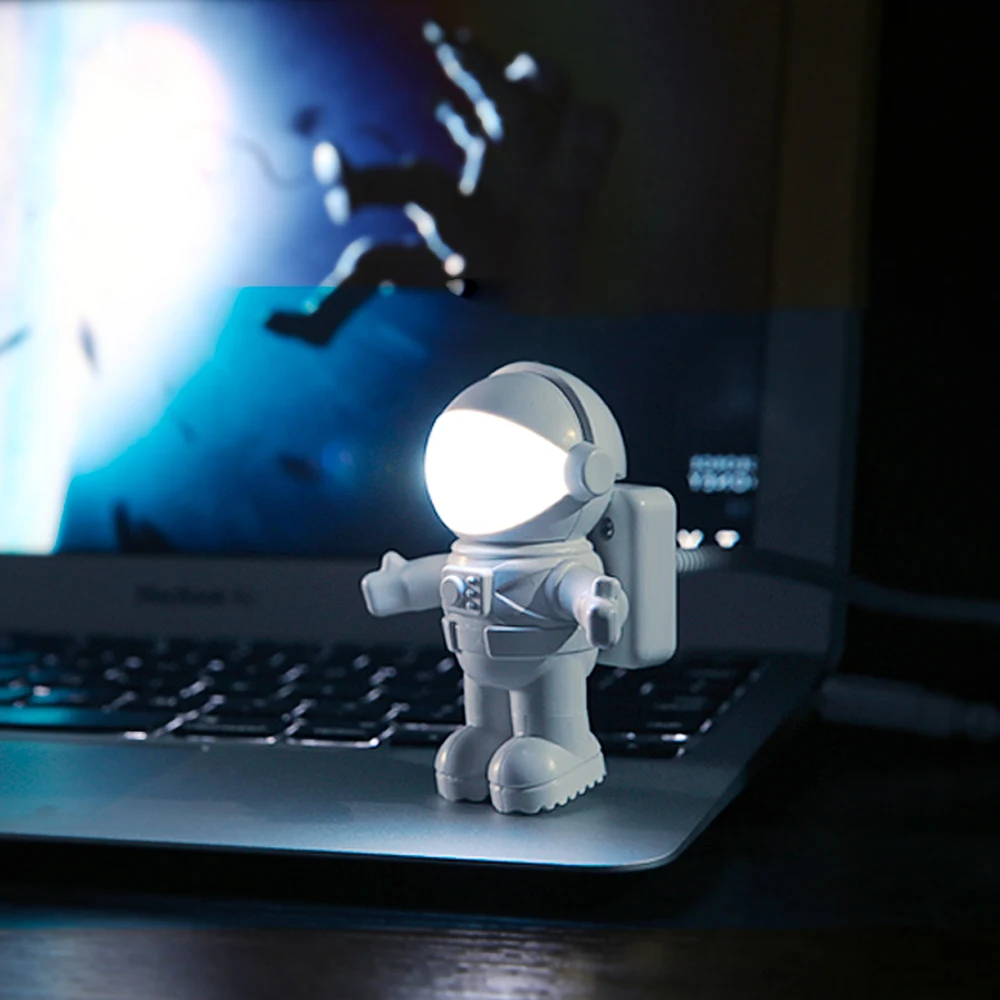 Astronauții Rece Cosmonaut LED Lumina de Noapte Creative USB Reglabil Lămpi de Noapte Gadget-uri Pentru Calculator PC Lampă de Masă