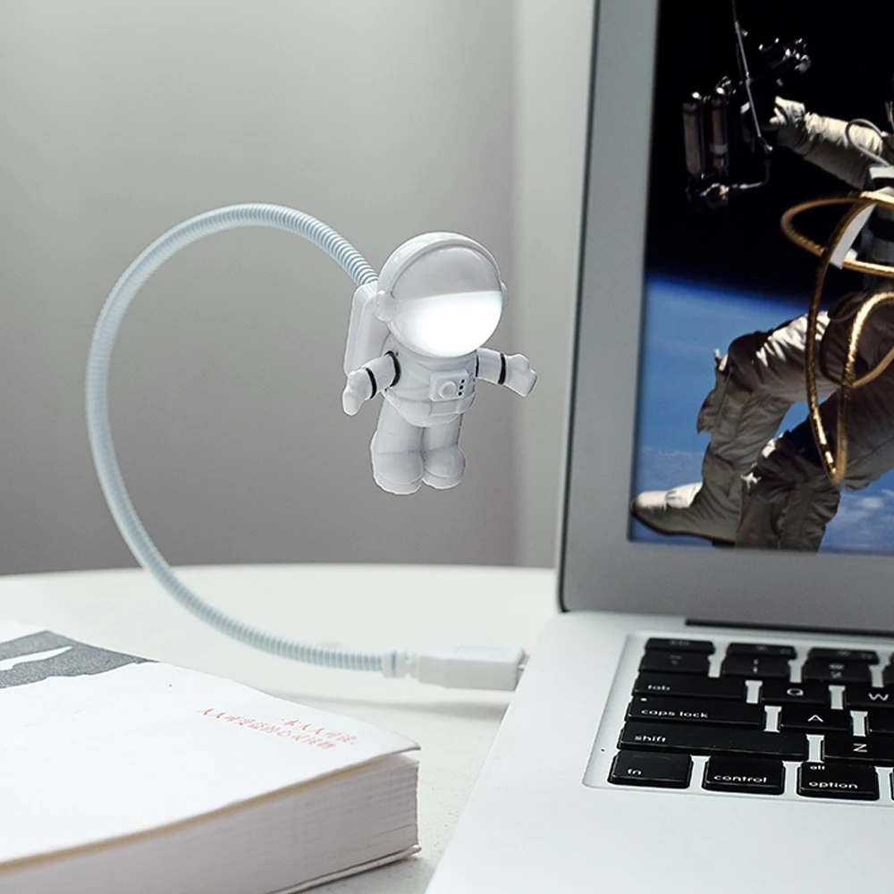 Astronauții Rece Cosmonaut LED Lumina de Noapte Creative USB Reglabil Lămpi de Noapte Gadget-uri Pentru Calculator PC Lampă de Masă