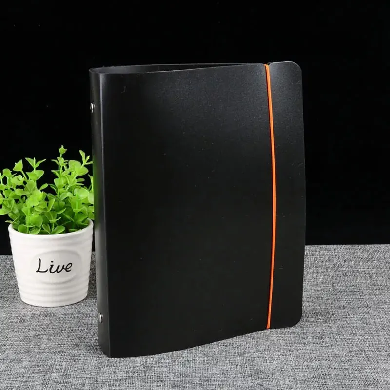 Negru Translucid Depunerea Produs Volante A4 A5 A6 Liant Notebook Accesoriu Foaie De Coajă Birou Școală 4/6 Găuri Notebook Co