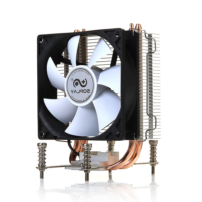 SOPLAY Cooler CPU 2 Heatpipes TDP 95W cu PWM 3 pin 800-2000 RPM 90mm Ventilatorului de Răcire de Înaltă Performanță Tăcut Radiator
