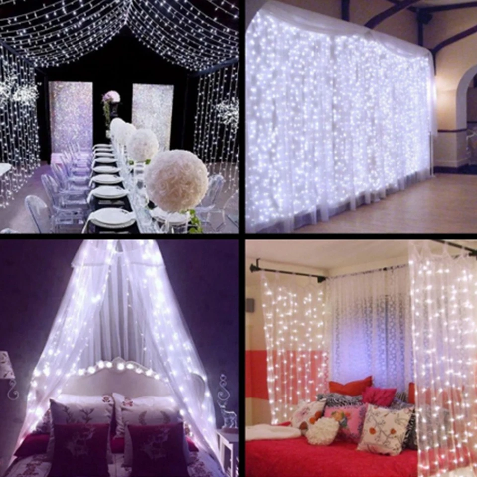 3x1/3x2/3x3/6x3m LED-uri Cortina Sloi de gheață Șir de Lumini de crăciun Crăciun Zână Lumina Pentru Nuntă/Petrecere/Decoratiuni de Gradina în aer liber, piscină Interioară