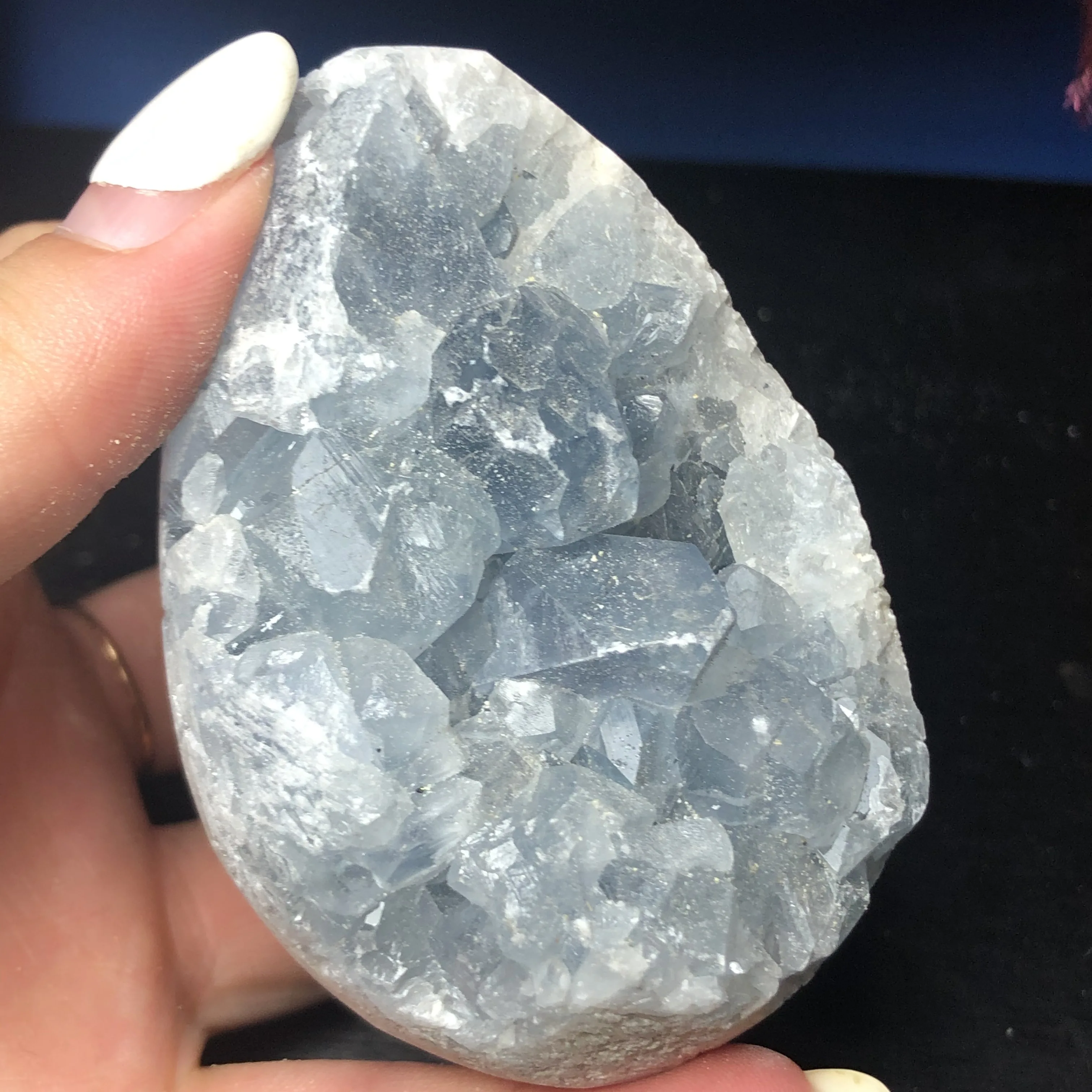 Naturale celestite geode cuarț cluster specimen Albastru Spar Gaura Geode Piatră prețioasă de vindecare