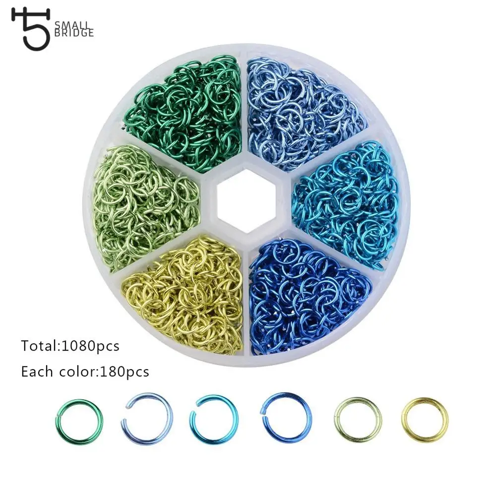 6mm mix de culoare Fier Sari Inele kit pentru a Face Bijuterii material pentru bijuterii Bucle Inele Despicate Conectori 1080pcs/kit