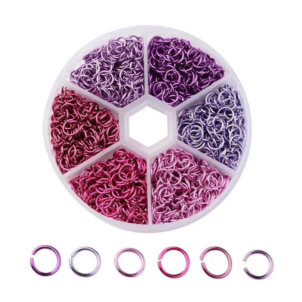 6mm mix de culoare Fier Sari Inele kit pentru a Face Bijuterii material pentru bijuterii Bucle Inele Despicate Conectori 1080pcs/kit