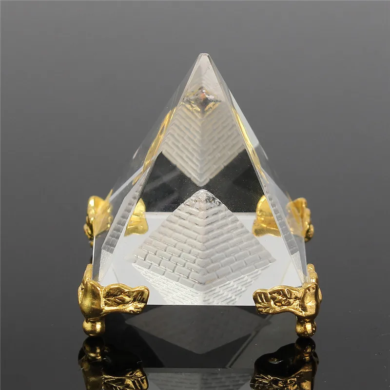 Moda De Vindecare De Energie Mic Feng Shui Egipt, Egiptean De Cristal Clar Piramida Ornament Decor Acasă Decorare Camera De Zi
