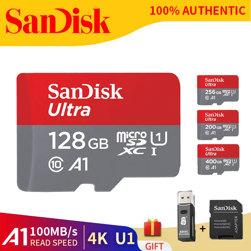 Sandisk A1 U1 SD Card de Clasa 10 32GB, 64GB, 128GB, 256GB de Înaltă Viteză, Mini USB 2.0, SD, SDHC TF Flash Card de Memorie MS Pro Duo Adaptor PSP