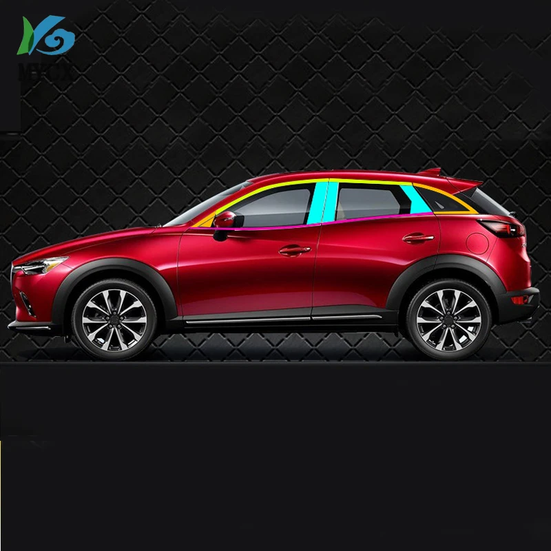 20buc Car styling corp din otel inoxidabil geam garnitura stâlpului mijloc coloana benzi tapiterie pentru Mazda CX-3 CX3 2017 2018 2019