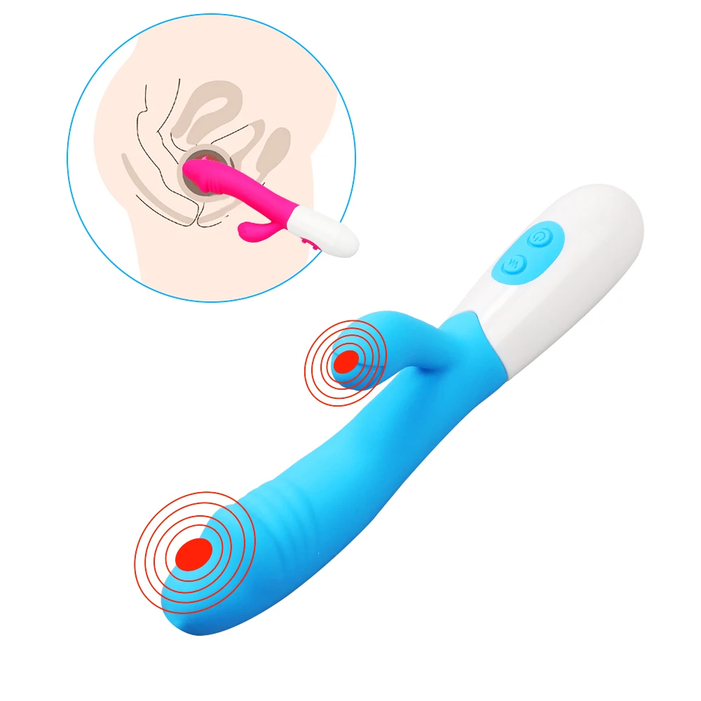 G Spot Vibrator pentru Femei Vibrator Rabbit Dual Vibration Silicon rezistent la apa Vagin, Clitoris Masaj Jucarii Sexuale Pentru Femei