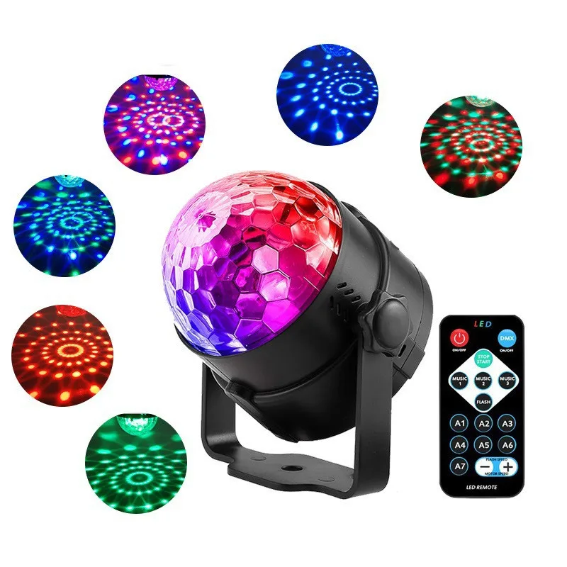 Colorate Sunet Activat de Rotație Minge Disco cu LED Lumini de Scena cu Laser Proiector de Lumini de Noapte Petrecere de Crăciun KTV Lămpi Copii Cadouri