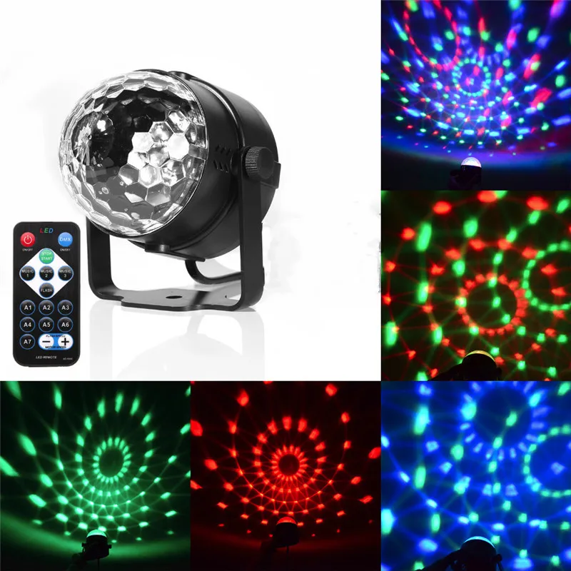 Colorate Sunet Activat de Rotație Minge Disco cu LED Lumini de Scena cu Laser Proiector de Lumini de Noapte Petrecere de Crăciun KTV Lămpi Copii Cadouri