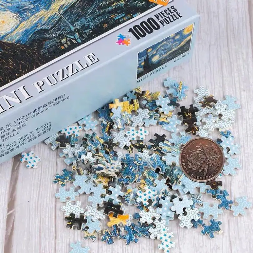 Puzzle-uri de 1000 de piese din lemn Asamblarea imagine jucării pentru adulți copii copii jocuri Jucarii educative Pot fi personalizate puzzle