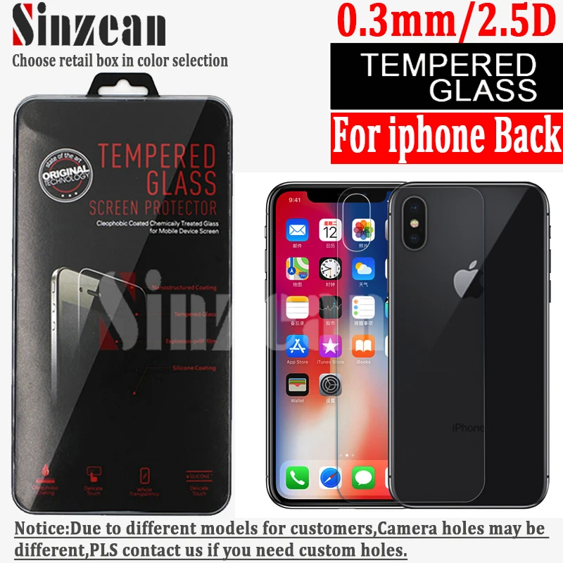 Sinzean 100BUC Pentru iphone 11 Pro Max/X/XR/XS MAX/6s/78 Plus Temperat Pahar ecran protector 0.3 mm 2.5 d cu pachetul de vânzare cu amănuntul