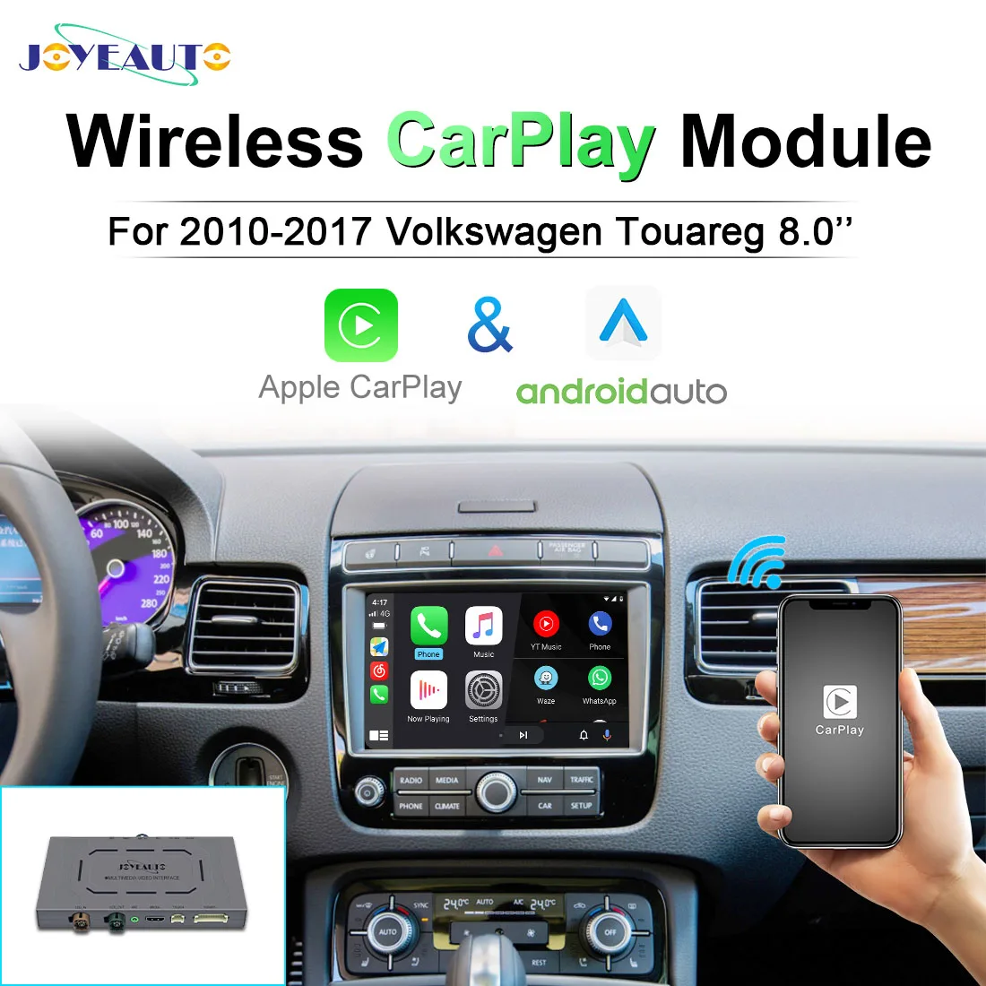 JoyeAuto Pentru Volkswagen Touareg 2010 - 2017 8.0 inch Android Auto Wireless Apple Carplay Decodor de Navigare Oglindire TV Kit Cutie