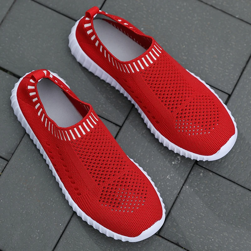 Moda Femei Ușoare Pantofi Plat Plasă Vulcaniza Pantofi pentru Femei slip-on de Mers pe jos Adidasi de Vara Respirabil Femeie Încălțăminte