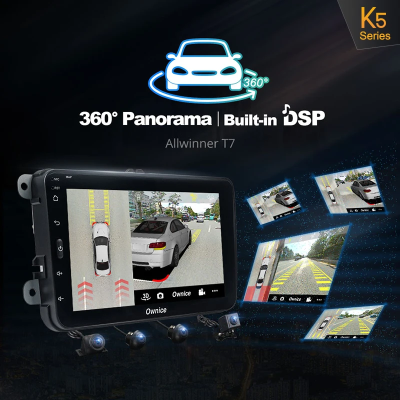 Ownice 2 Din K1 K2 Android 10.0 Octa Core Car DVD Player Pentru Volkswagen Passat POLO GOLF Skoda Seat 4G LTE Nerwork 32GB ROM