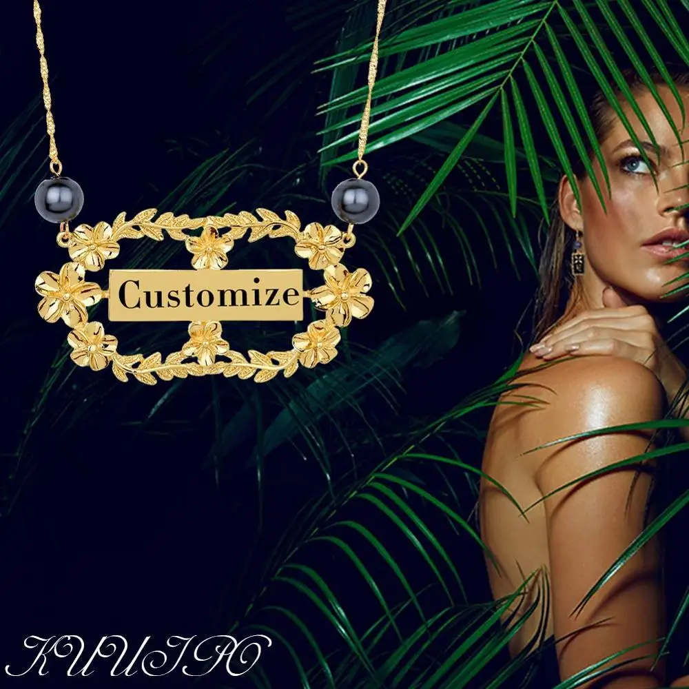 Cring Coco Personalizate de Moda Flori Coliere Scrisoare Personalizata de Aur Cravată Pandantiv Hawaiian Etnice Colier pentru Femei 2020