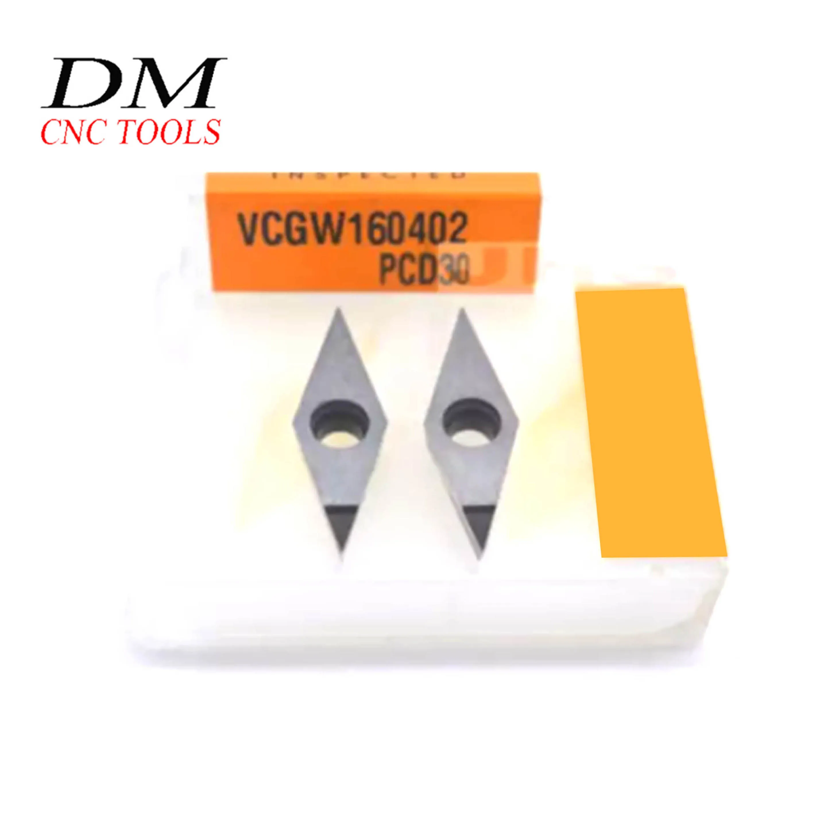 2 buc VCGW160402/VCGW160404/VCGW160408 PCD30 de Înaltă precizie Diamond CNC introduce lama