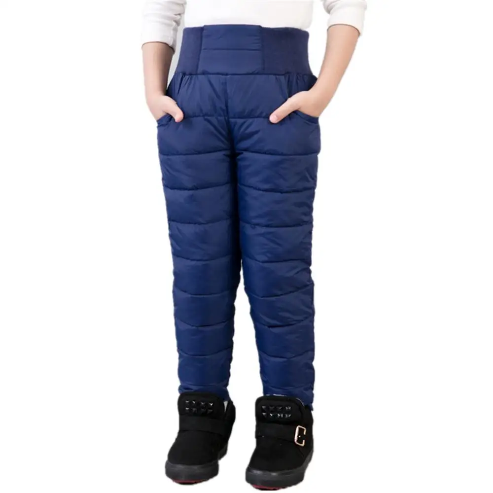 Brand Fată Băiat De Iarnă Pantaloni De Bumbac Captusit Gros Cald Pantaloni Impermeabil Pantaloni De Lână 4-11 Ani Elastic Talie Mare Pentru Copii Pant