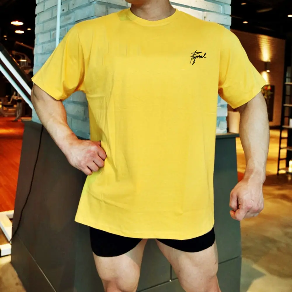 Liber Casual tricou Barbati Sală de Fitness Bumbac T-Shirt de sex Masculin de Imprimare de Moda cu maneci Scurte Tee cămașă Topuri de Vară Sport Antrenament Îmbrăcăminte