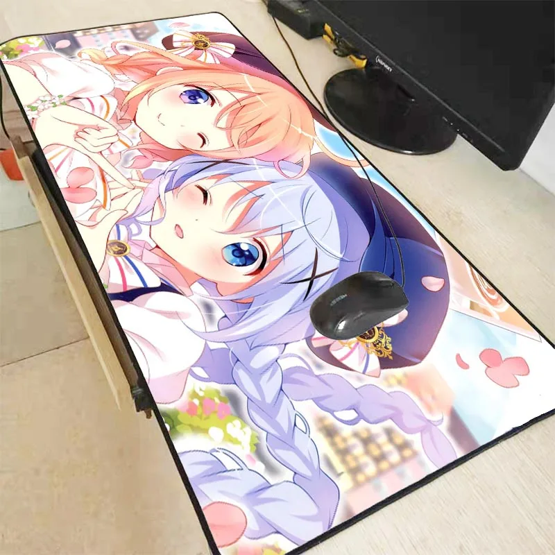MRG Gochiusa Fata Anime MousePad Mare de Blocare Marginea Gamer Gaming Mouse Pad Moale Laptop Notebook Mat Dropshipping