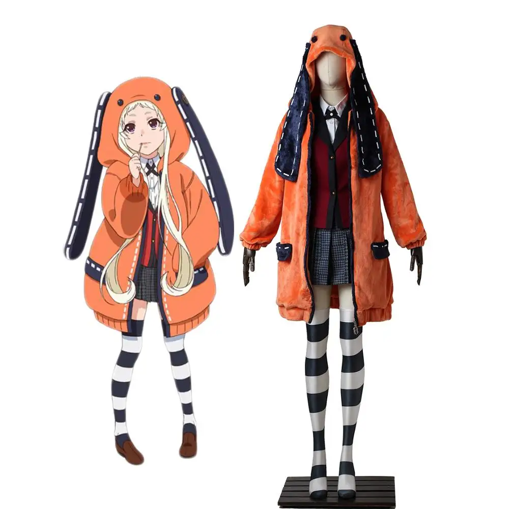 Kakegurui Runa Yomozuki Cosplay Costum Personalizat Set Complet