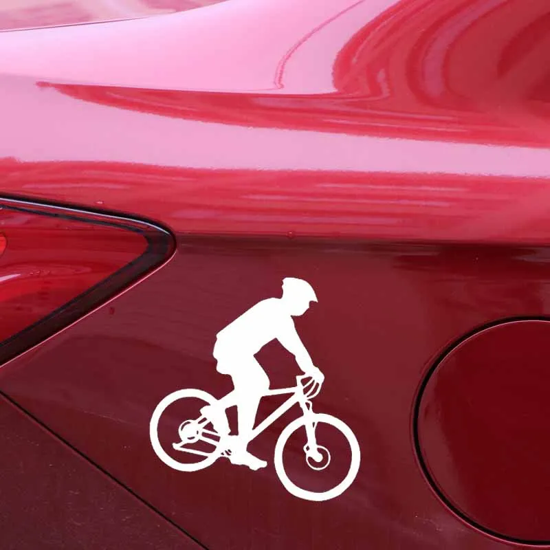 Amuzant Orbitor de Biciclete Voluntar Bicicliști Bicicleta Umbra Fereastră Motocicleta Decorative Decal Autocolant Auto PVC 15cm X 15cm