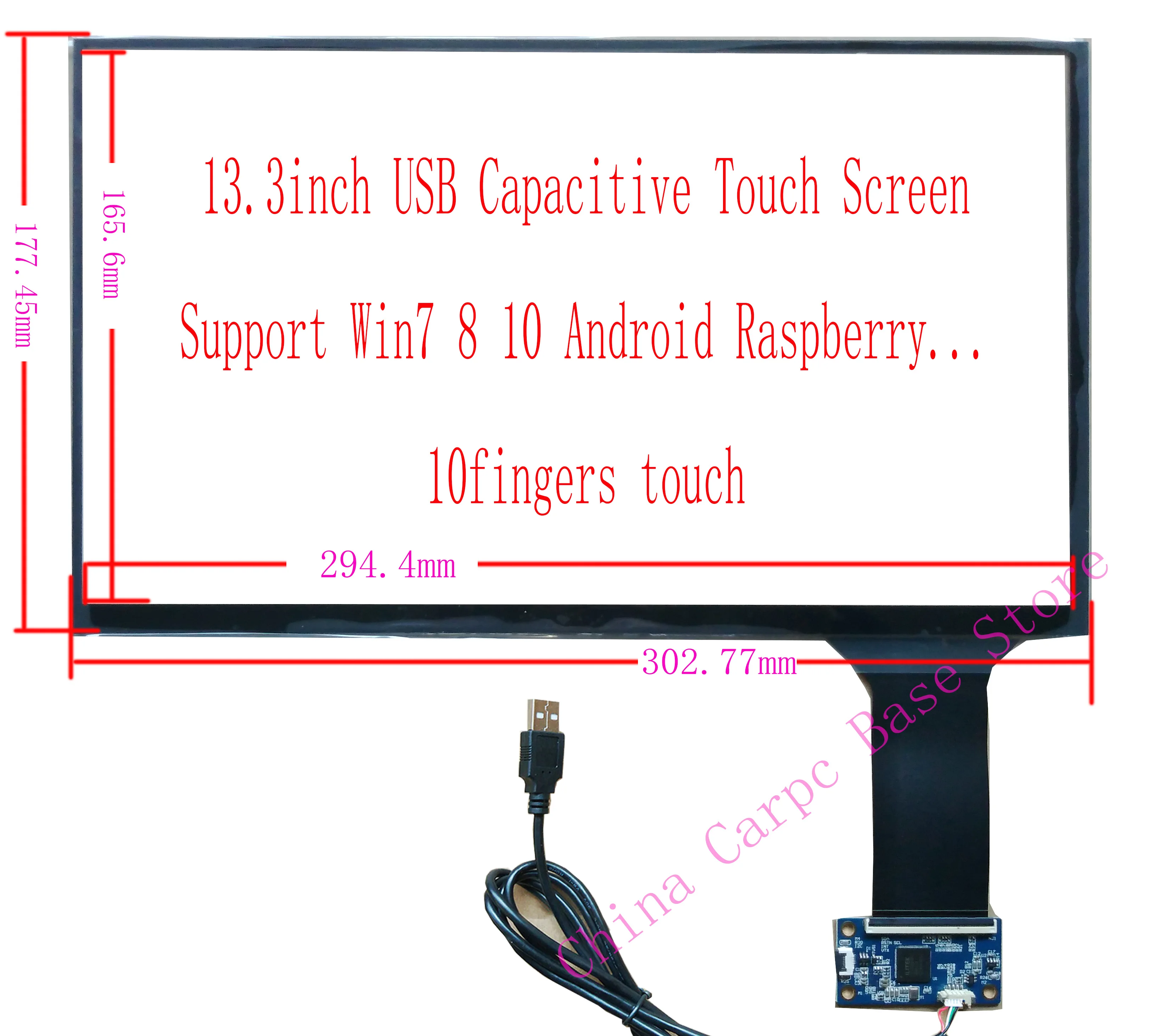 10.1/11.6/13.3/15.6 Inch USB Capacitiv Senzor Touch Screen Digitizer Mult Degetele Raspberry Pi Win7 8 10 ILI2511 Parte Scriitor