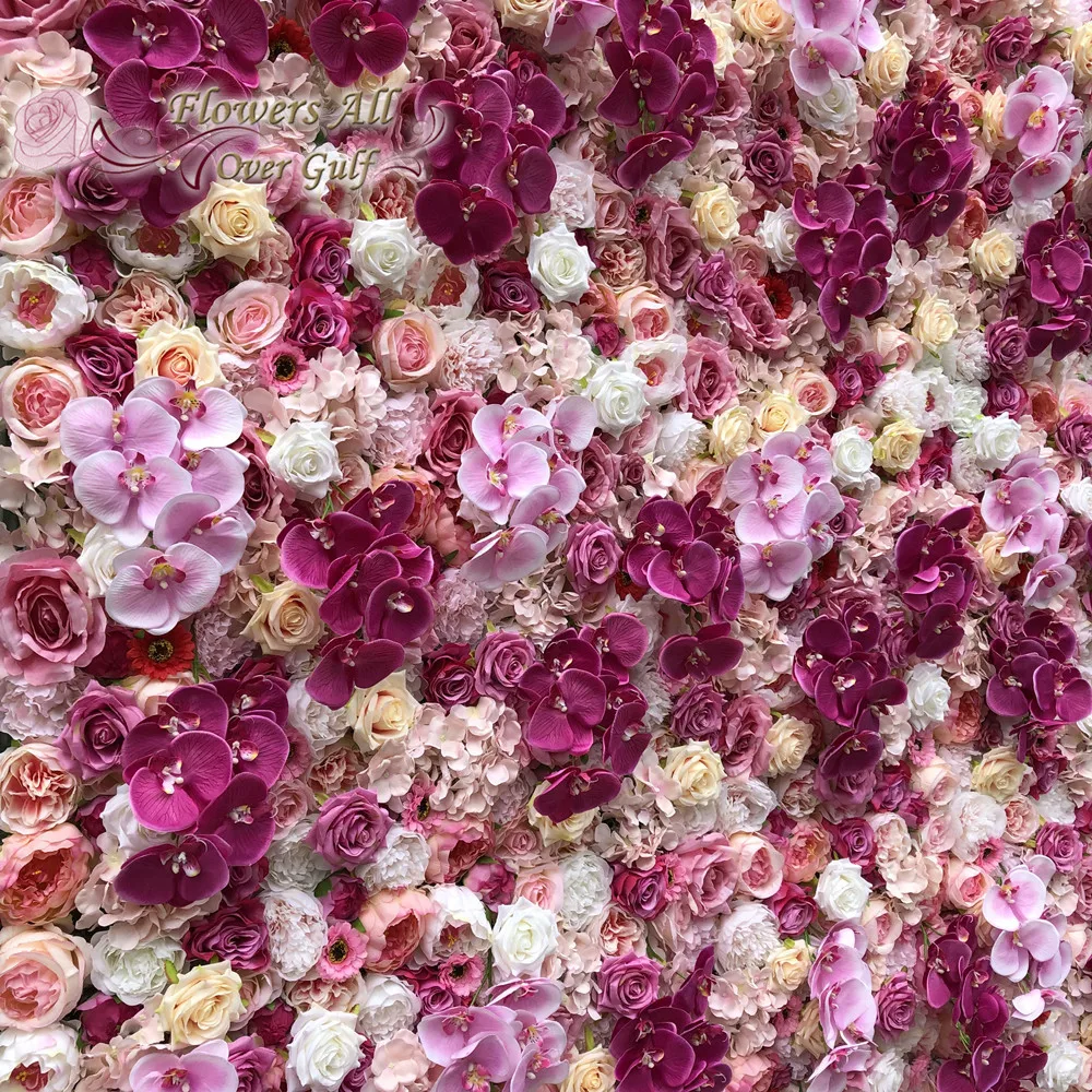 3D Artificiale FlowersWall Fierbinte Trandafir Orhidee, Bujor Roz Flori False Perete Pentru Petrecerea de Nunta Decor Decor