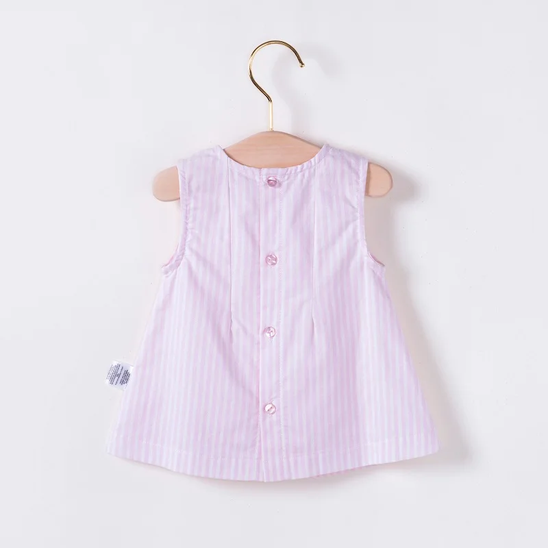 Vlinder Copil Fata rochie de haine pentru copii de Vară Stil Printesa Rochie Roz Drăguț Nou-născut Nici unul Mâneci pentru Sugari Rochii 3pcs set