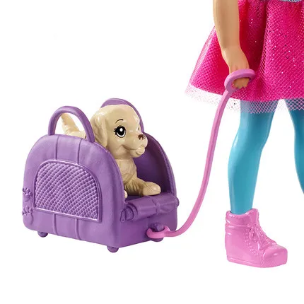 Original Papusa Barbie Mini Carrie Travel Set Jucarii pentru Fete Noapte bună de Timp Ceai Timp Bonecas Păpuși Printesa Copii Cadou de Ziua de nastere