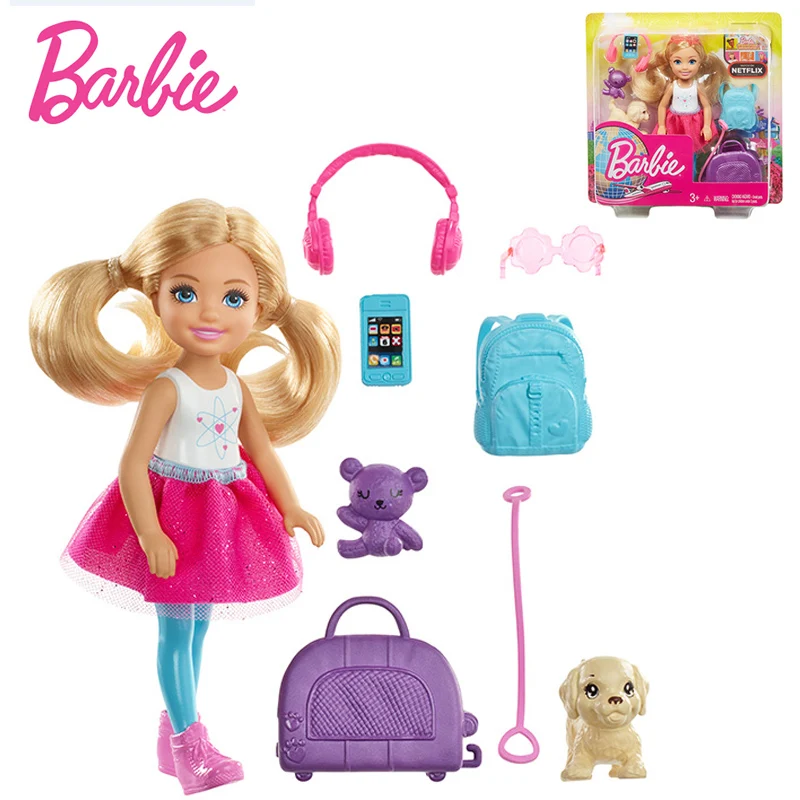 Original Papusa Barbie Mini Carrie Travel Set Jucarii pentru Fete Noapte bună de Timp Ceai Timp Bonecas Păpuși Printesa Copii Cadou de Ziua de nastere