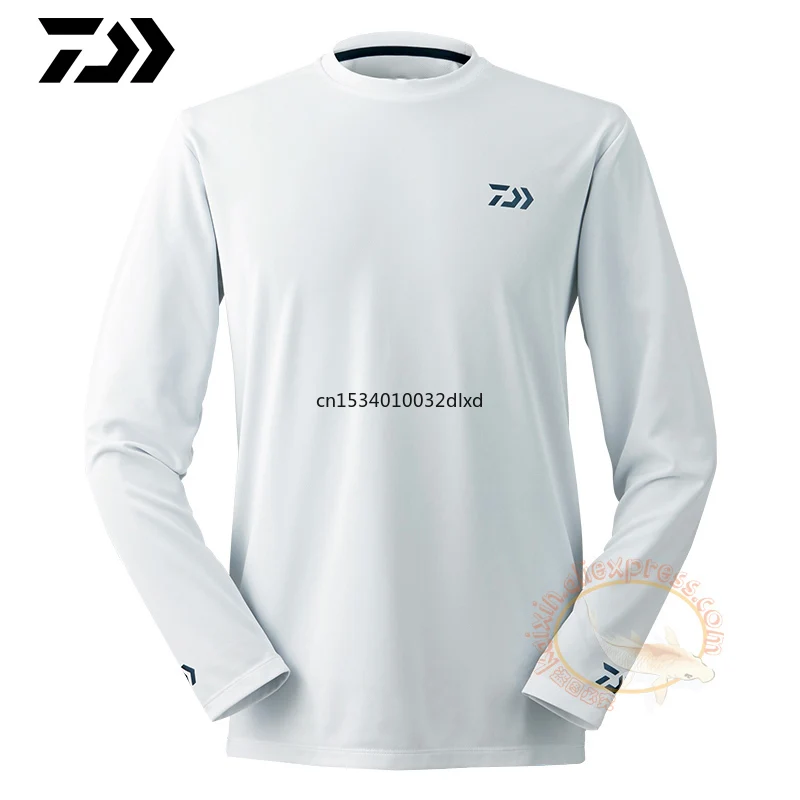 2021 Daiwa Pescuit Haine cu Maneca Lunga XS-5XL Pescuit Tricouri de Vara cu Uscare Rapida, Respirabil, Anti-UV cu Protectie solara T Shirt