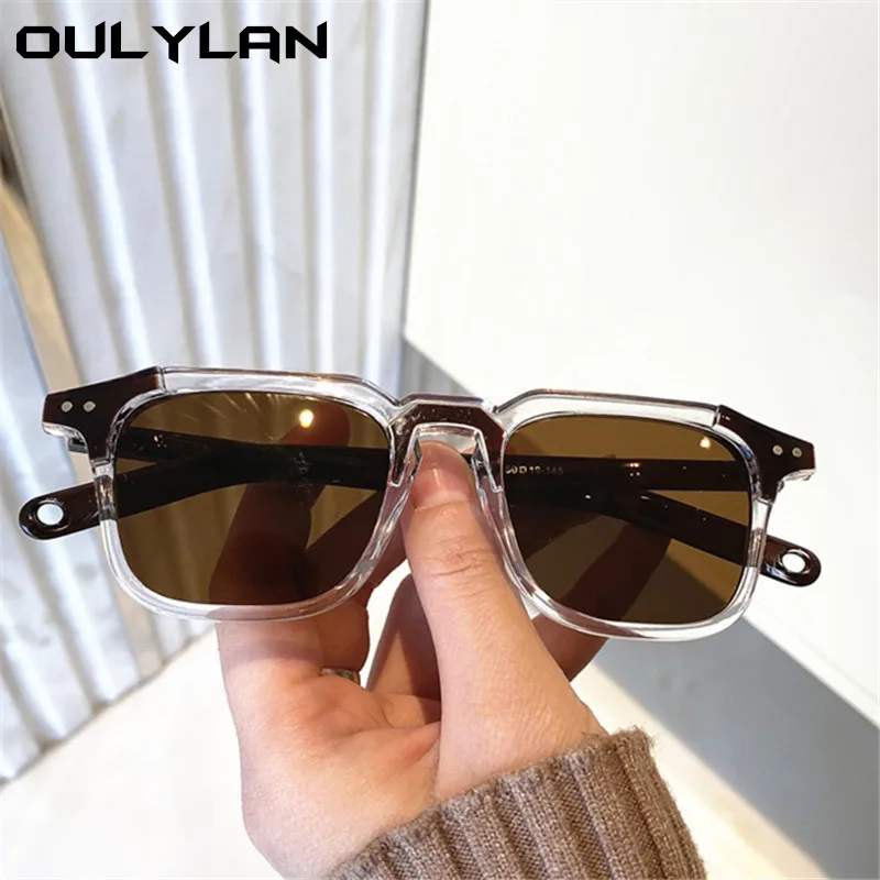 Oulylan Pătrat ochelari de Soare pentru Femei Brand de Moda de Design de Epocă Ochelari de Soare Doamnelor Transparent Ochelari de Nuante UV400