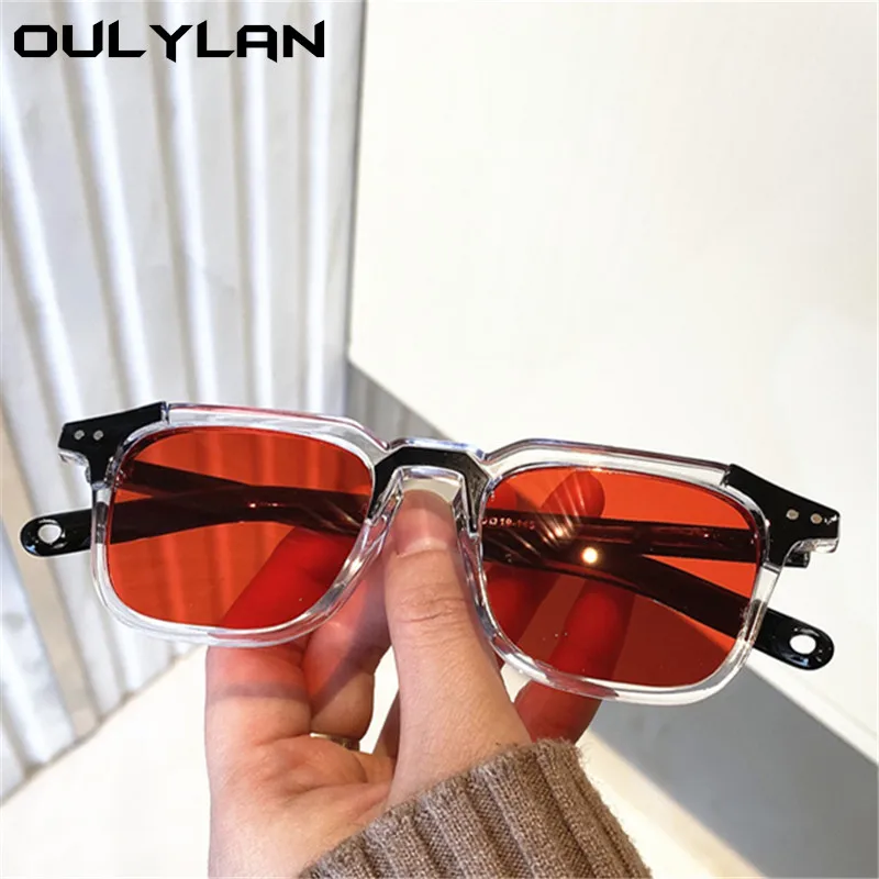 Oulylan Pătrat ochelari de Soare pentru Femei Brand de Moda de Design de Epocă Ochelari de Soare Doamnelor Transparent Ochelari de Nuante UV400