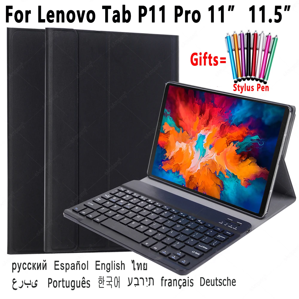 Caz de Tastatură Pentru Lenovo Tab P11 Pro 11 11.5 Tab-J606F Tab-XJ706F rusă, spaniolă, arabă, ebraică, coreeană Thai Portuguese Keyboard