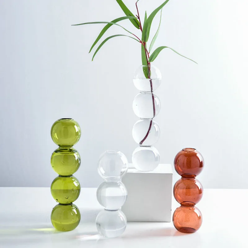 INURI Spumante Bubble cu Bile Vaza de Sticla cu Flori Aranjament Decor Acasă Sere Sticla Flori de Artă Articole pentru Desktop Decor Ornament