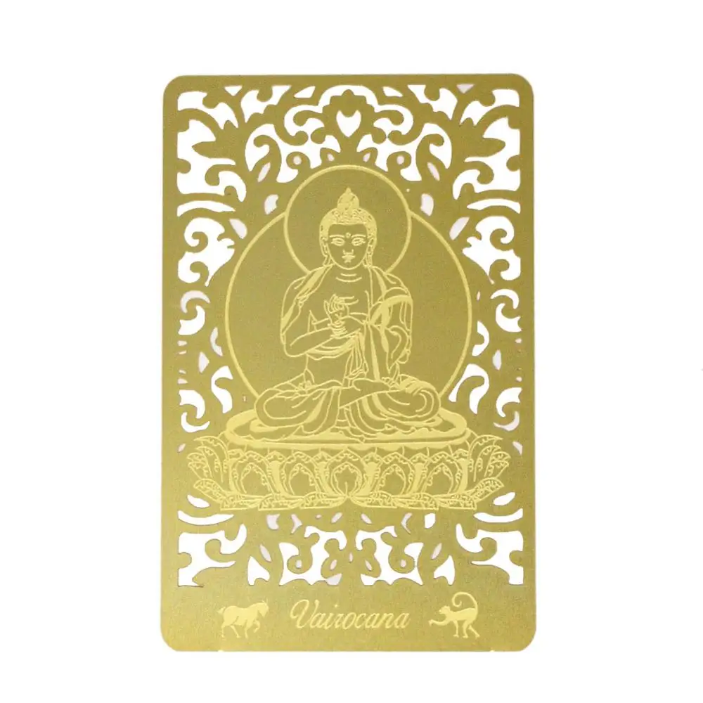 Cu Feng Shui Bodhisattva Oi&Maimuță (Vairocana) Tipărite Cartea De Aur W4121