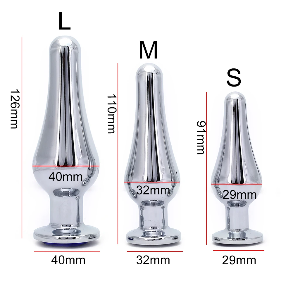 Aliaj De Aluminiu De Cristal Metal Anal Plug Penis Artificial Jucarii Sexuale Produse Dop De Fund Pentru Femeile Cu Sex Pentru Adulti Jocul Dimensiuni S/M/L