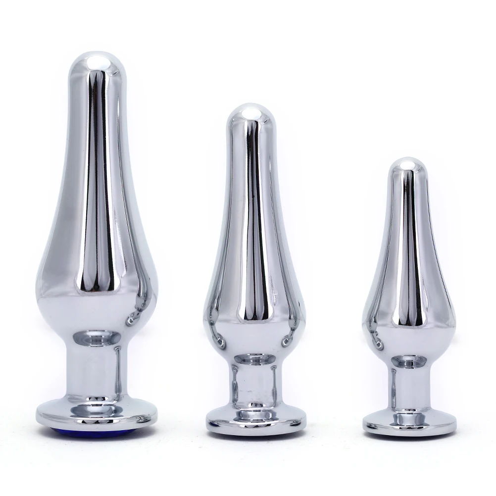 Aliaj De Aluminiu De Cristal Metal Anal Plug Penis Artificial Jucarii Sexuale Produse Dop De Fund Pentru Femeile Cu Sex Pentru Adulti Jocul Dimensiuni S/M/L