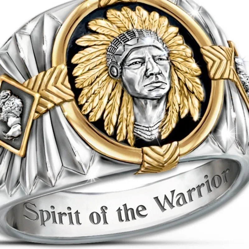 Hip-hop Stil Războinic Viking Inel de Spirit Indian Totem Argint 925 Inel pentru Femei și Bărbați Bijuterii Inel de en-Gros