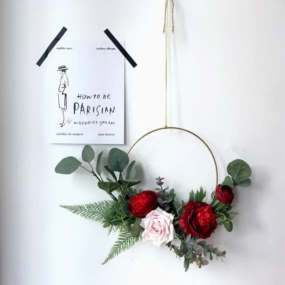 15 Cm Flori Artificiale, Coroane de flori Ușa de Calitate Perfectă Ghirlanda Artificiala Pentru decor Nunta Petrecere Acasă Decor