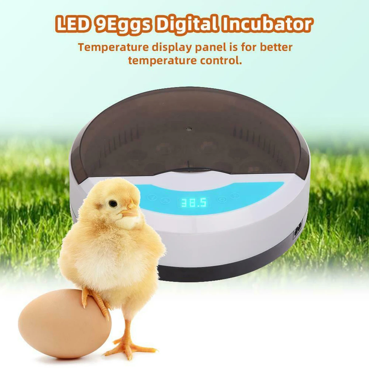 Ferma Incubator Incubator Incubator de Lumină LED 9 Ou de Rață Pui de Prepelita Pasăre Brooder Transformarea Automată a Temperaturii Utilizare Acasă Hatcher