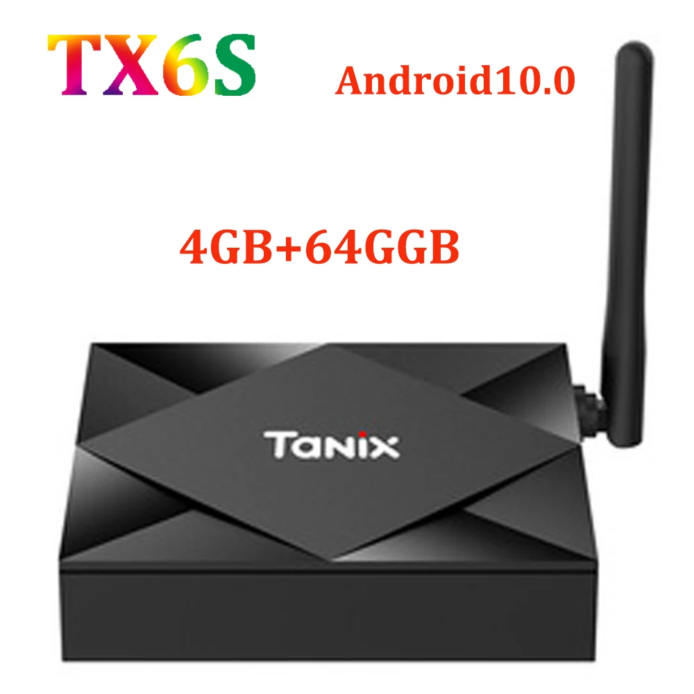TANIX TX6S Inteligent Android 10.0 TV Box 4GB RAM 32GB 64GB ROM Allwinner H616 WiFi Media Player 4K, 6K HD 2GB 8GB Set Top Box TX6S