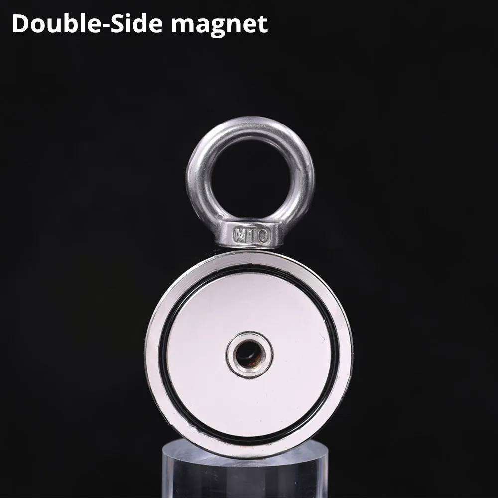 Magnet neodim Puternic Dublu partea de Salvare magnet, cârlig de Pescuit de căutare magnet Trăgând de Montare Oală cu inel gaura mare de echipamente